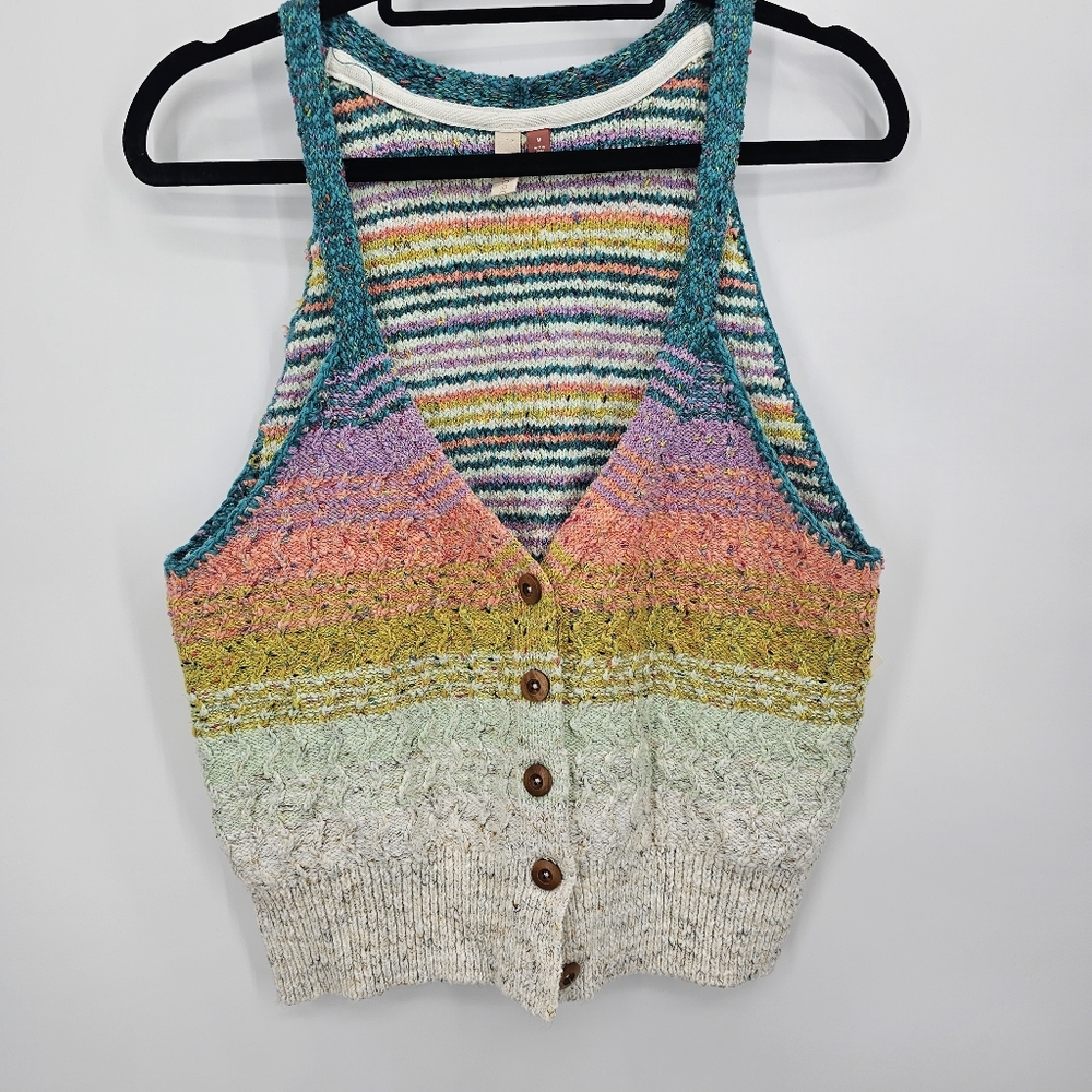 Anthropologie Multicolor Striped Tank Top